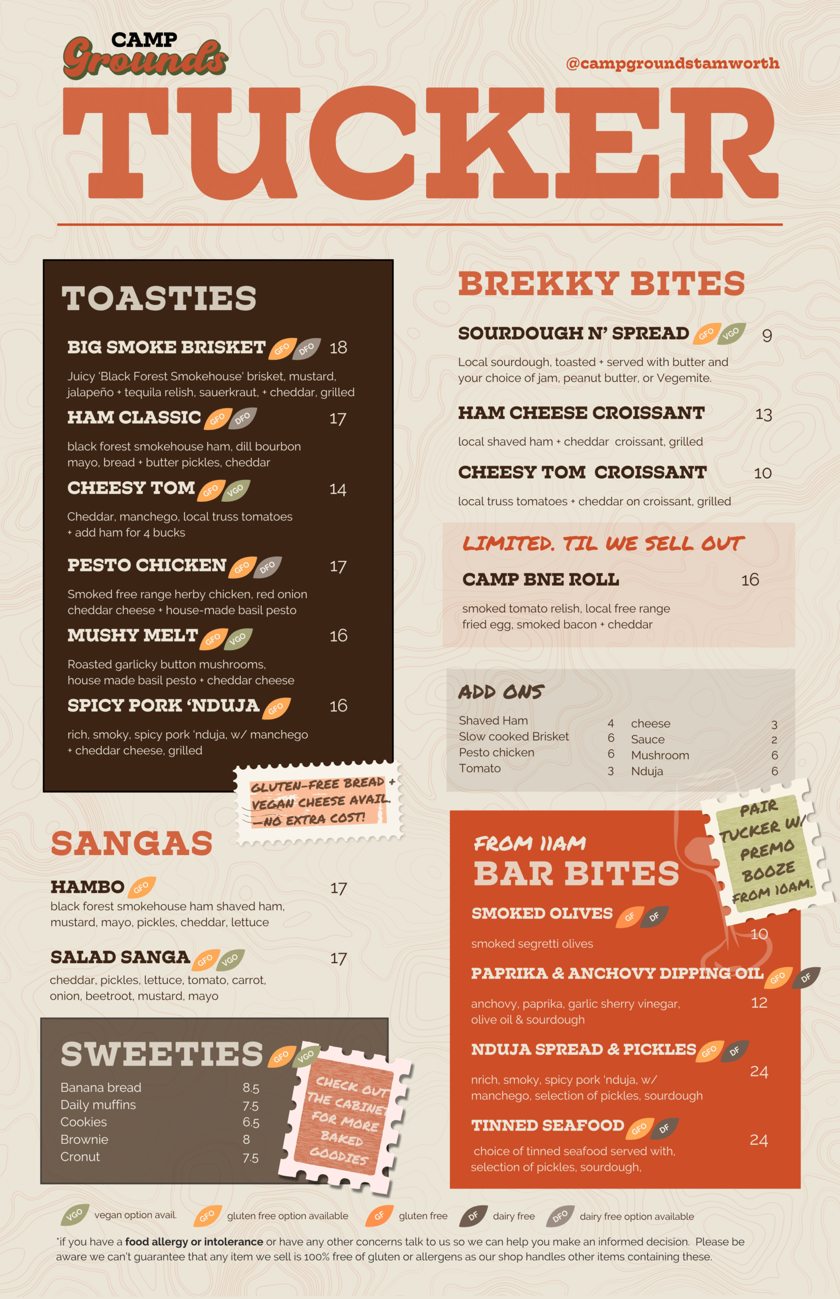Camp Grounds Coffee Shop Wine Bar Menu Tamworth Best Coffee in Tamworth, Tamworth Wine Bar